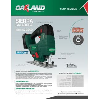 Sierra Caladora 20V SC-3300 Oakland