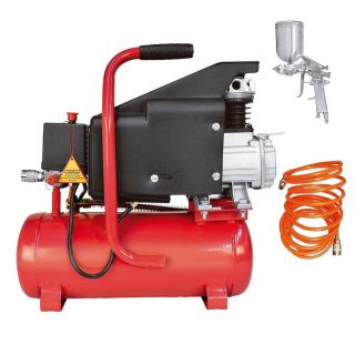 Combo Compresora 2 HP 10Lts Pistola y Manguera 2001 Adir