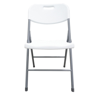 Silla Plegable Reforzada Blanca GardenLife