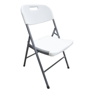 Silla Plegable Reforzada Blanca GardenLife