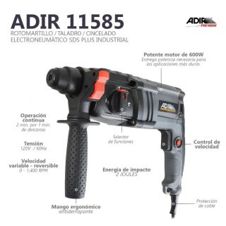 Rotomartillo Electroneumático SDS Plus Industrial 11585 Adir
