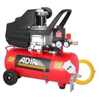 Combo Compresora Pistola y Manguera 25L 2.5HP 202 Adir