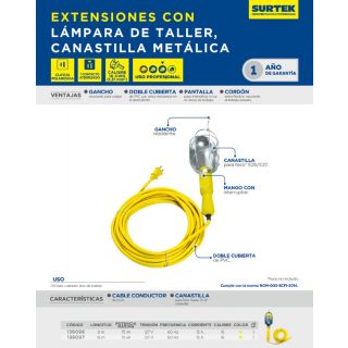 Extensión de taller 15 Mts 136097 Surtek