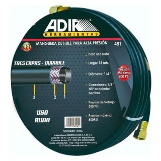 Manguera de alta presión hembra 1/4 Pulg 15m AD-481 Adir