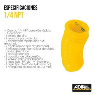 Juego de accesorios para compresor AD-682 14pz Adir