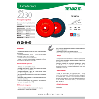 Disco Laminado TZHUM G40 7" 2230 Austromex