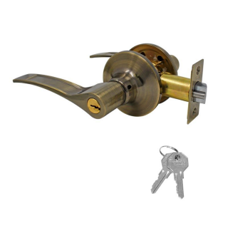 Cerradura para recámara Latón Antiguo 81515 ROBLE tubular Phillips