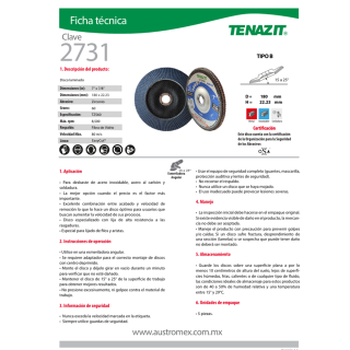 Disco laminado Easy-cut 7 Pulg 2731 Austromex