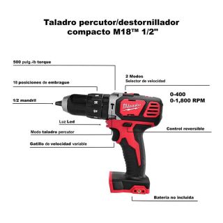 Rotomartillo M18 sin cargador y sin batería 2607-20 Milwaukee