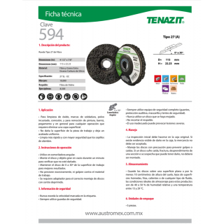 Disco Super Limpieza 4-1/2 Pulg 594 Austromex