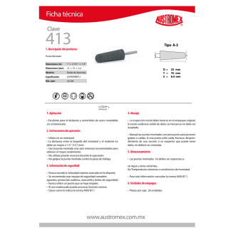 Punta montada café Tipo A 413 Austromex