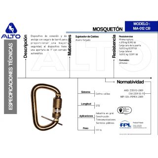Mosquetón MA-012 CB Alto Altura Segura