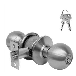 Cerradura 80 para entrada Ball Cromo Mate 80049 Yale