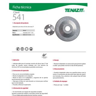 Adaptador Para Montaje de Discos 5/8”-11H 541 Austromex