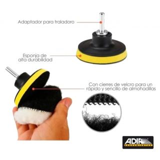 Set de accesorios para pulir pintura automotriz 7" 180 mm 771 Adir