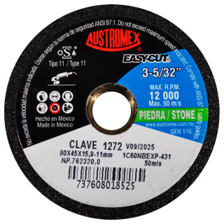 Copa Mini Desbaste Piedra G60 3-5/32" x 1-3/4" x 5/8"-11H 1272 Austromex