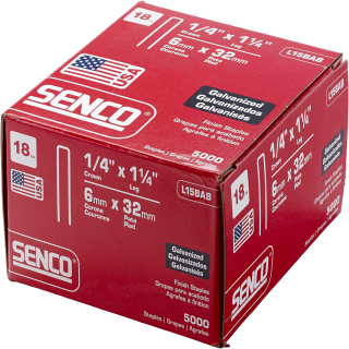 Grapas galvanizadas 5000 Pz 1/4" x 1-1/4" L15 Senco