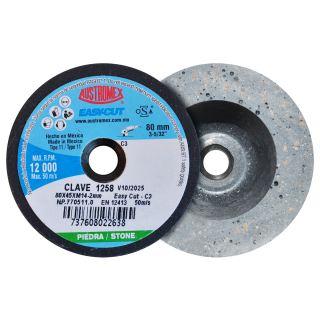 Copa Mini Shellac Easy Cut- C3 3-5/32” x 1-3/4" x M14-2 1258 Austromex