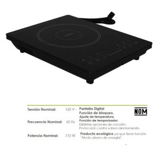 Parrilla de inducción eléctrica 1 quemador AD-1307 Adir