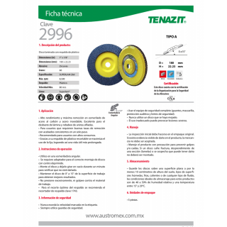 Disco laminado Superlam 7 Pulg 2996 Austromex