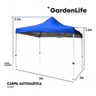 Carpa Automática 3X3M GA-PIR GardenLife