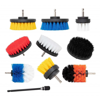 Cepillo para Taladro Juego 10 Piezas para Limpieza Cerdas Multiusos 300159 Kingsman