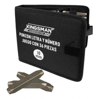 Punzón Letra y Número Juego con 36 Piezas 4 mm 300330 Kingsman