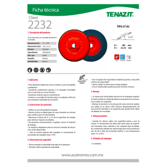 Disco Laminado TZHUM G80 7" 2232 Austromex