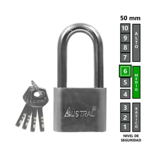 Candado de hierro GL H-350-TA (240116) Austral