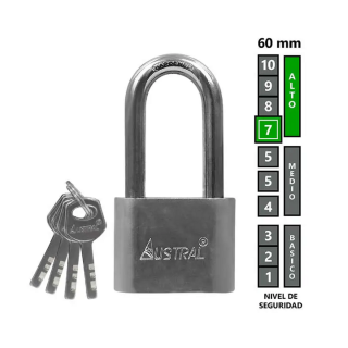 Candado de hierro GL H-360-TA (240128) Austral