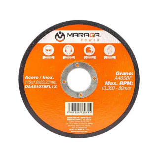 Disco de Corte Acero/Inoxidable 4-1/2" DA451078FL1X Maraga