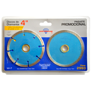 Juego Discos de Diamante 4” 2993 Austromex
