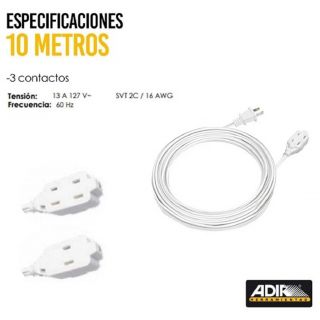 Extensión 10 Mts casera AD-978 ADIR