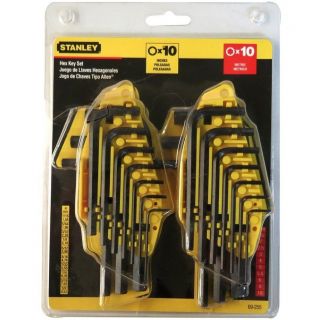 Juego de llaves hexagonales milimetricas/standard 69-255 Stanley