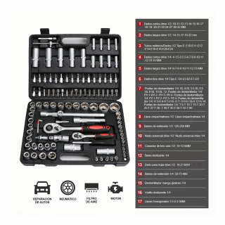 Autocle Herramientas Mecánicas 108 Pzs 15217 Adir